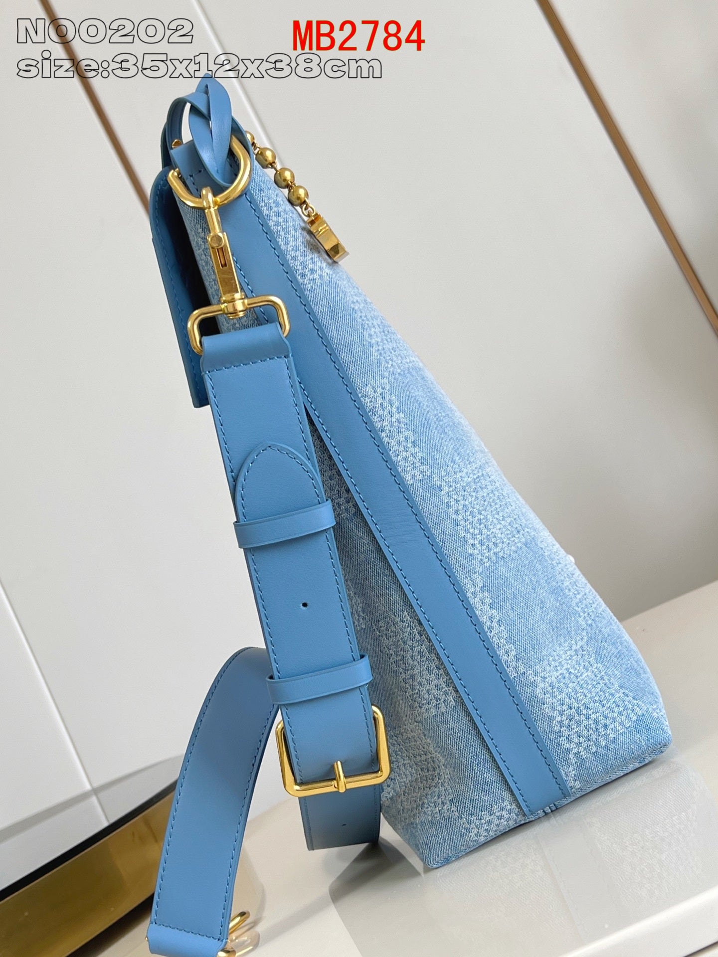 Louis Vuitton Louis Vuitton Vagabond Hobo denim G69