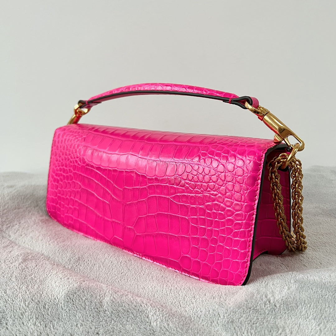 Valentino Locó Shoulder Bag Crocodile leather