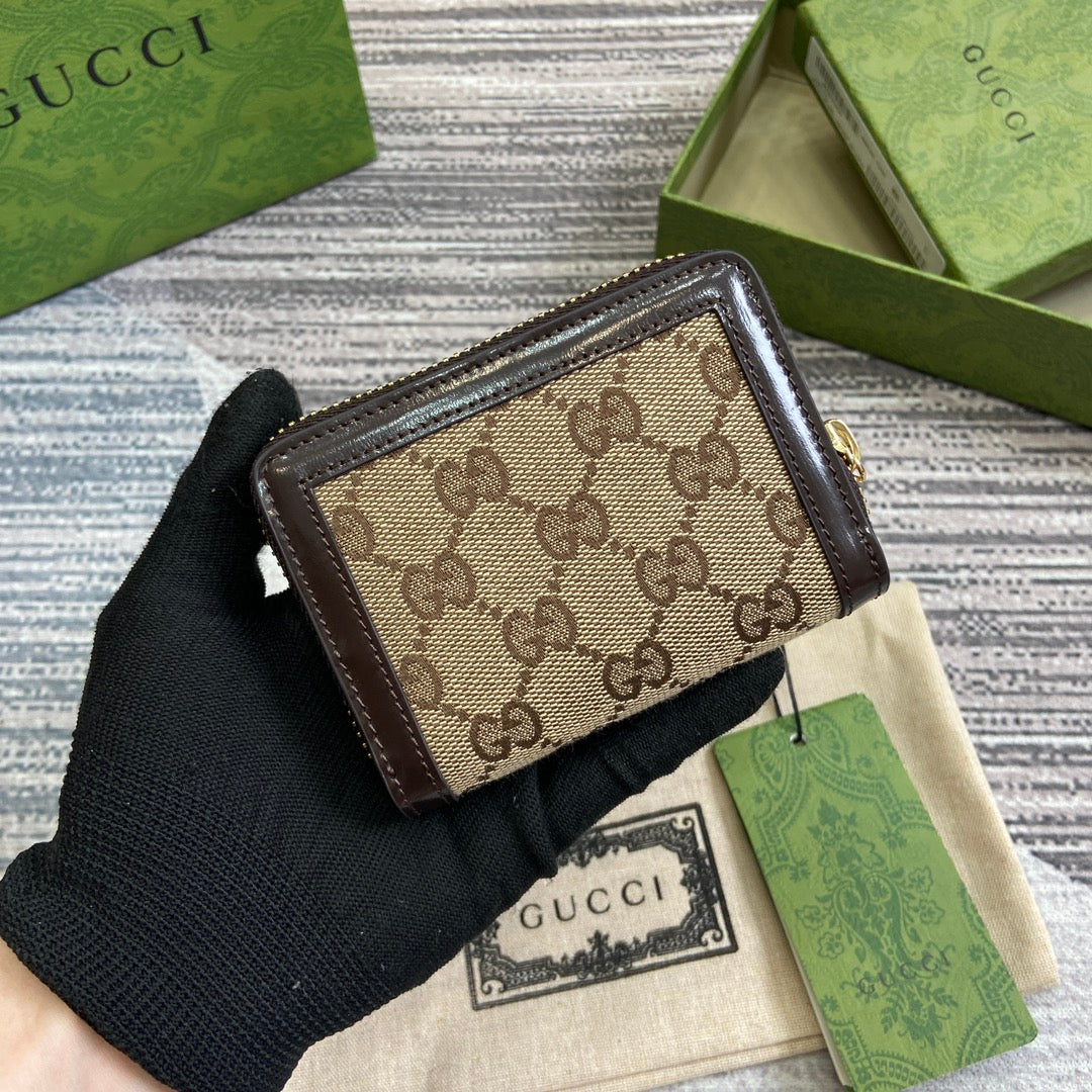 Gucci Luce Mini Zip Wallet/ Card holder