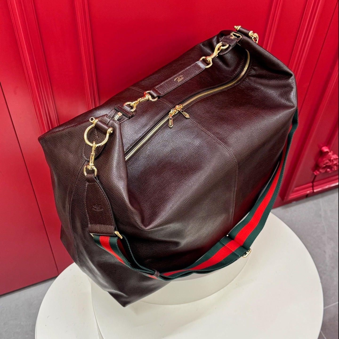 Gucci Brera leather large crossbody bag