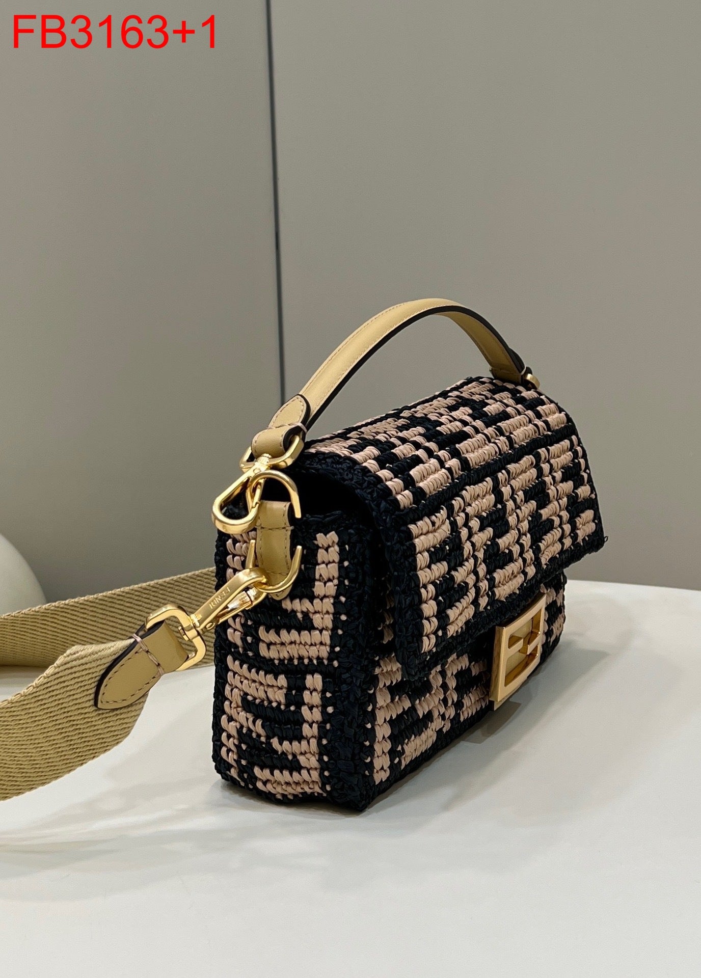 Fendi Baguette Straw Bag