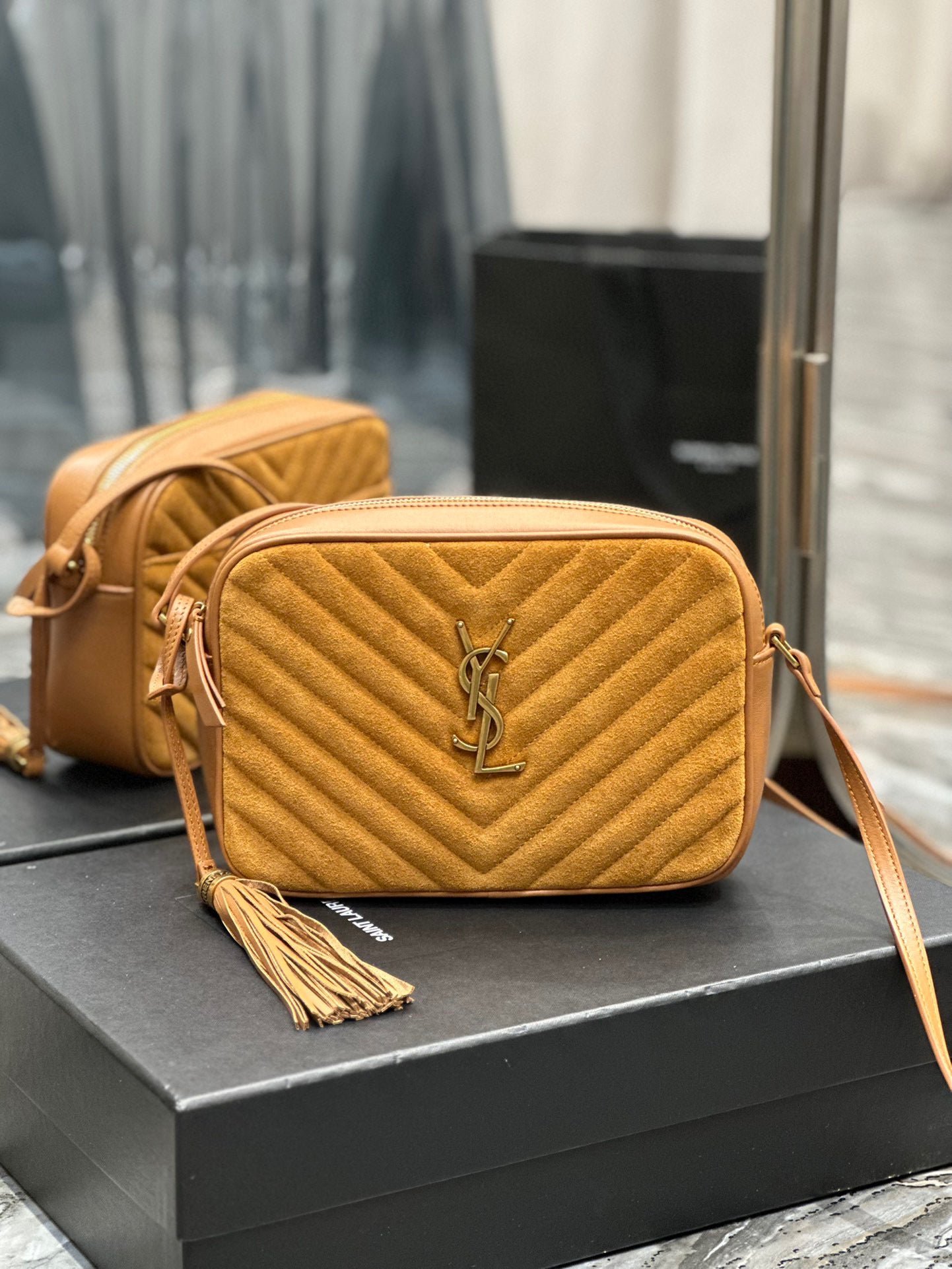 YSL Lou Camera Bag Suede