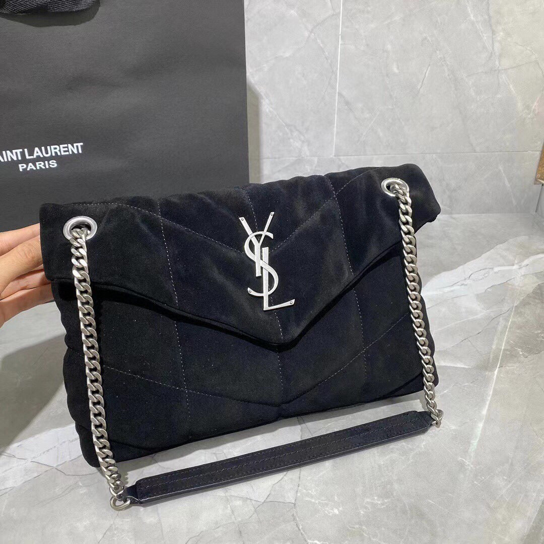 YSL Loulou Puffer Suede