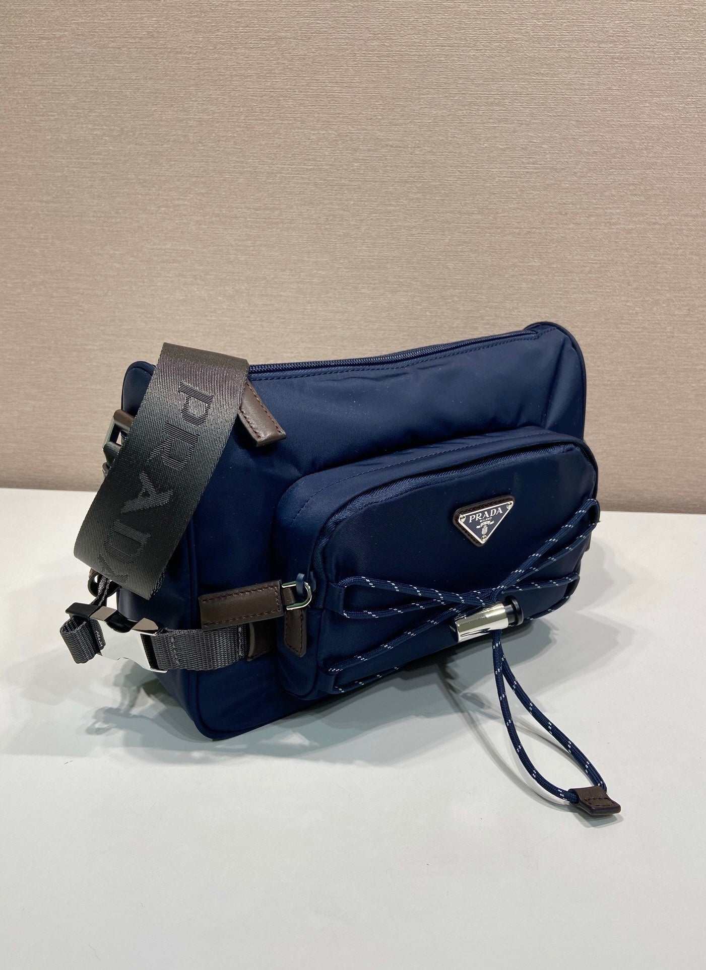 Prada Speedrock Re-Nylon and leather shoulder bag