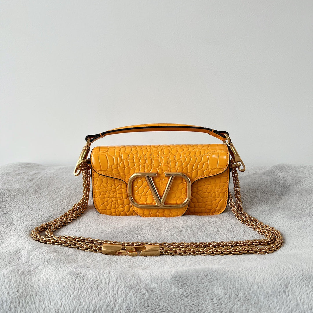 Valentino Locó Shoulder Bag Crocodile leather