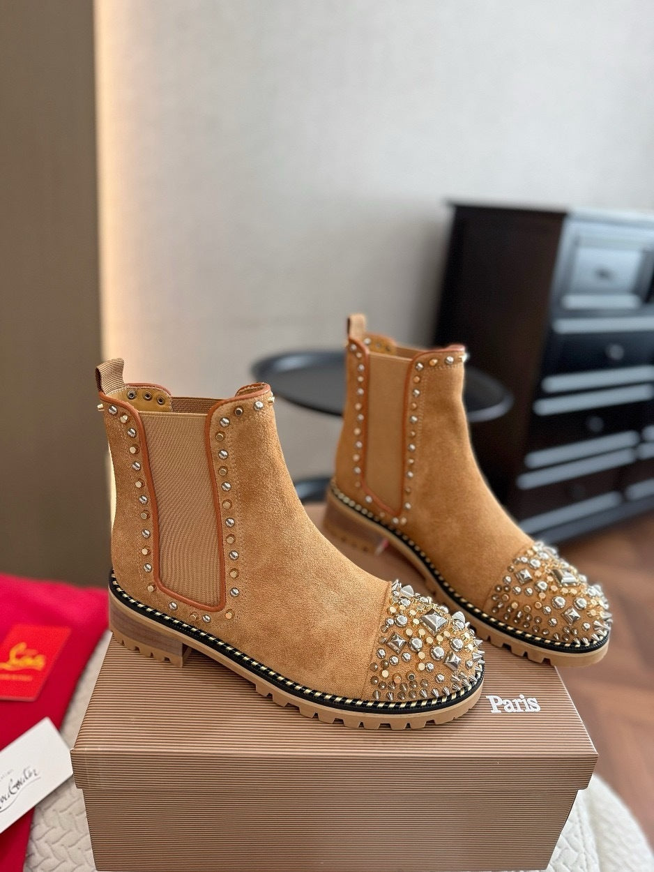 Christia Louboutin Suede Boots