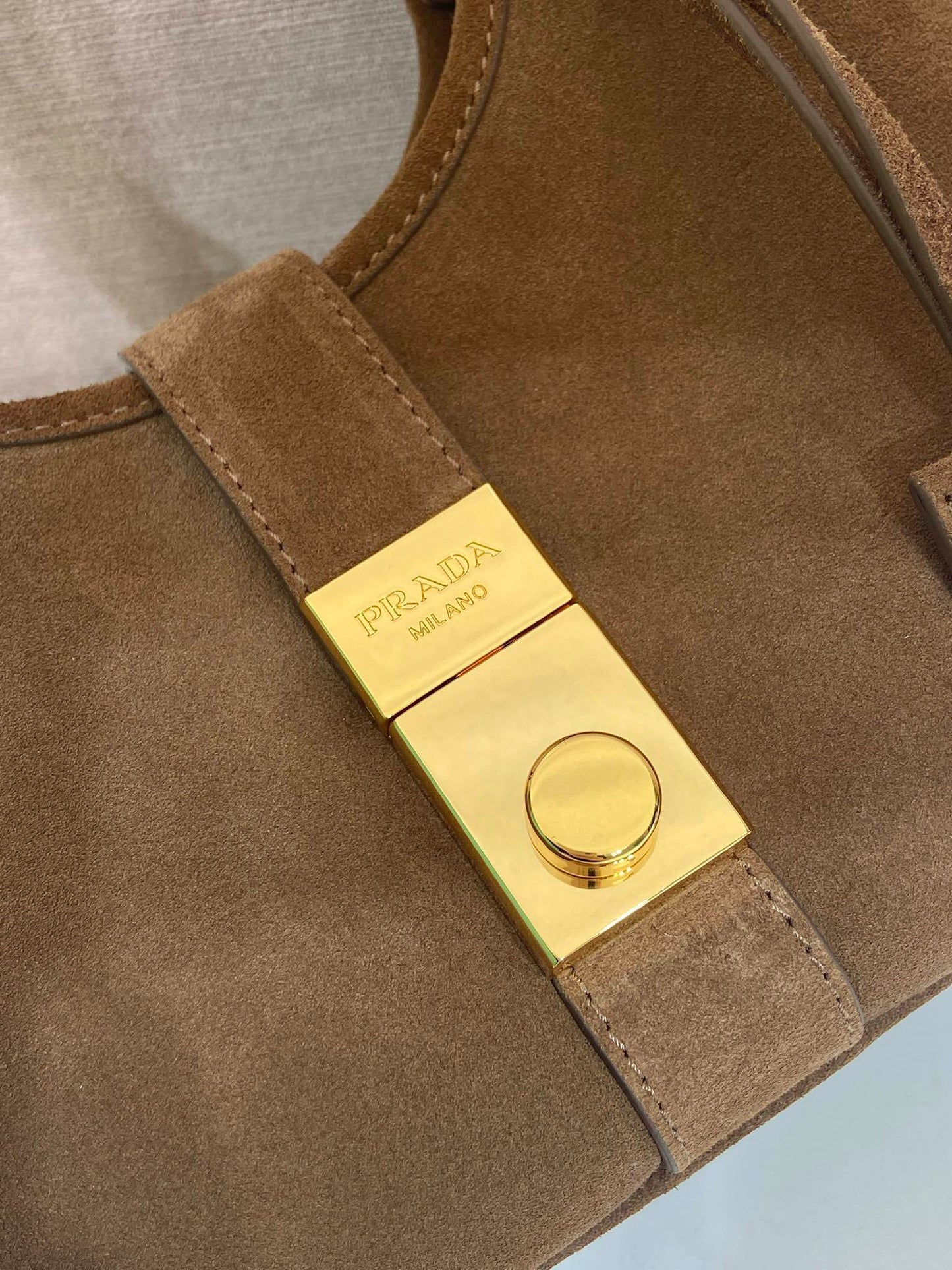Prada Small suede tote bag