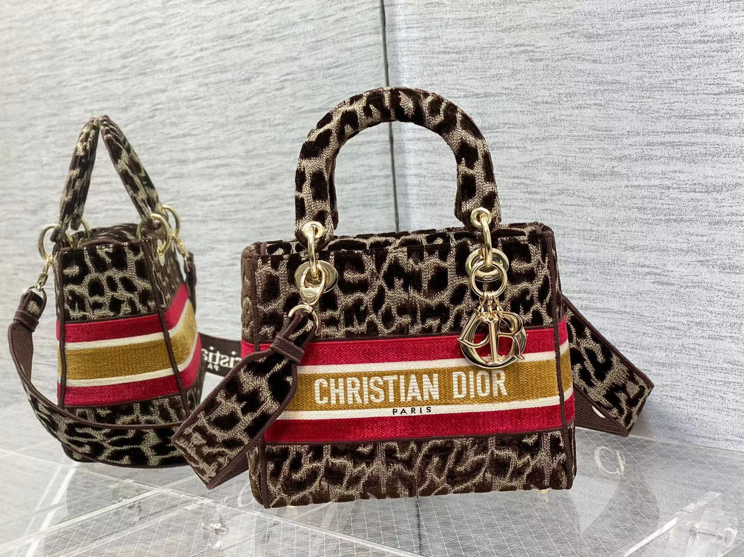 Dior Lady Leopard bag