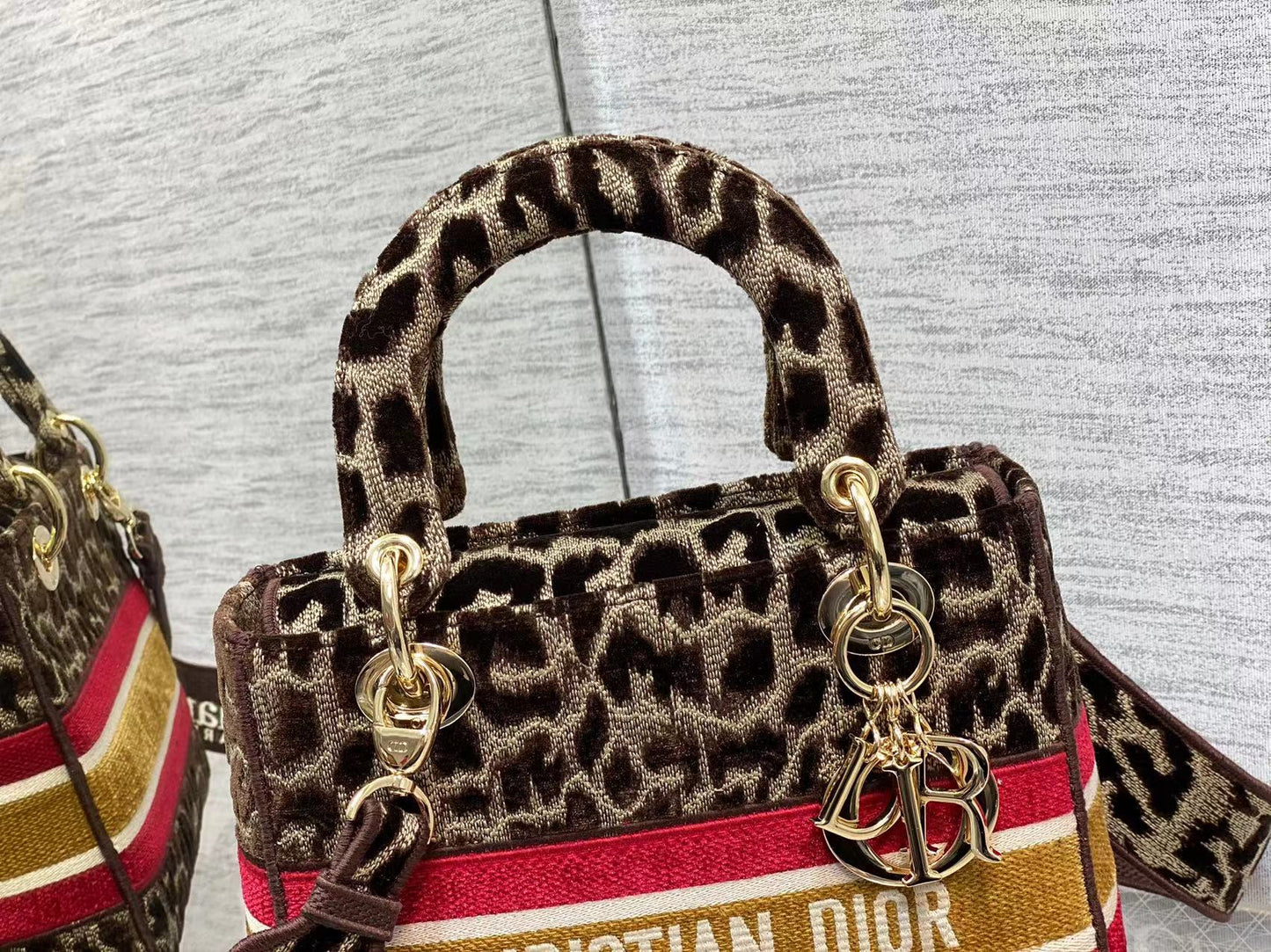 Dior Lady Leopard bag