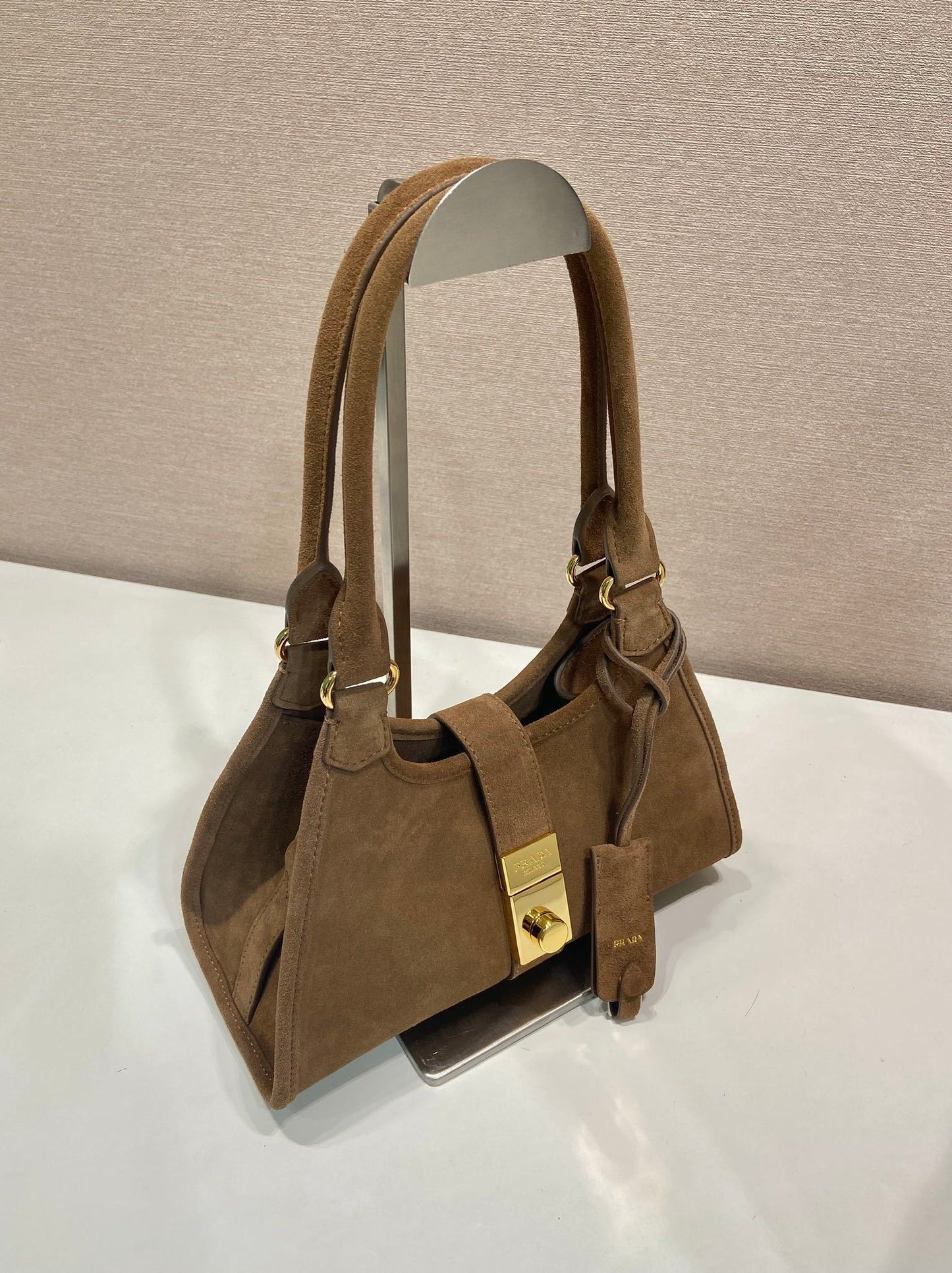 Prada Small suede tote bag