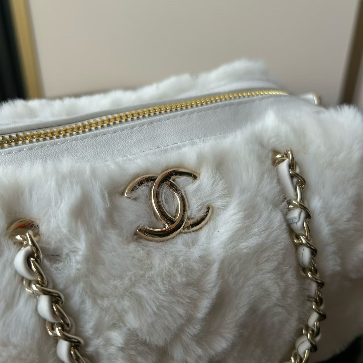 Chanel Shearling Bowling bag