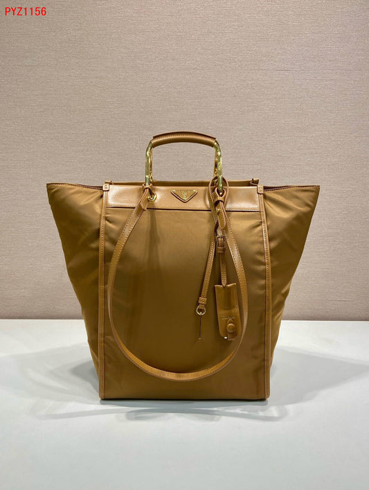 Prada Medium Re-Nylon and leather tote bag
