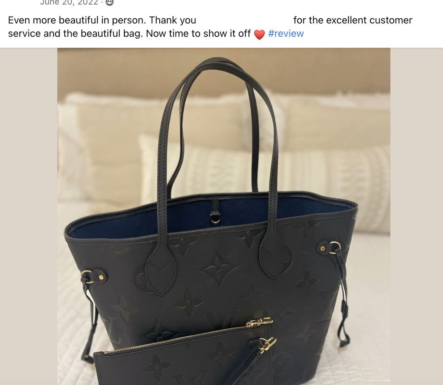 A Review of Louis Vuuitton Neverfull empreinte leather bag