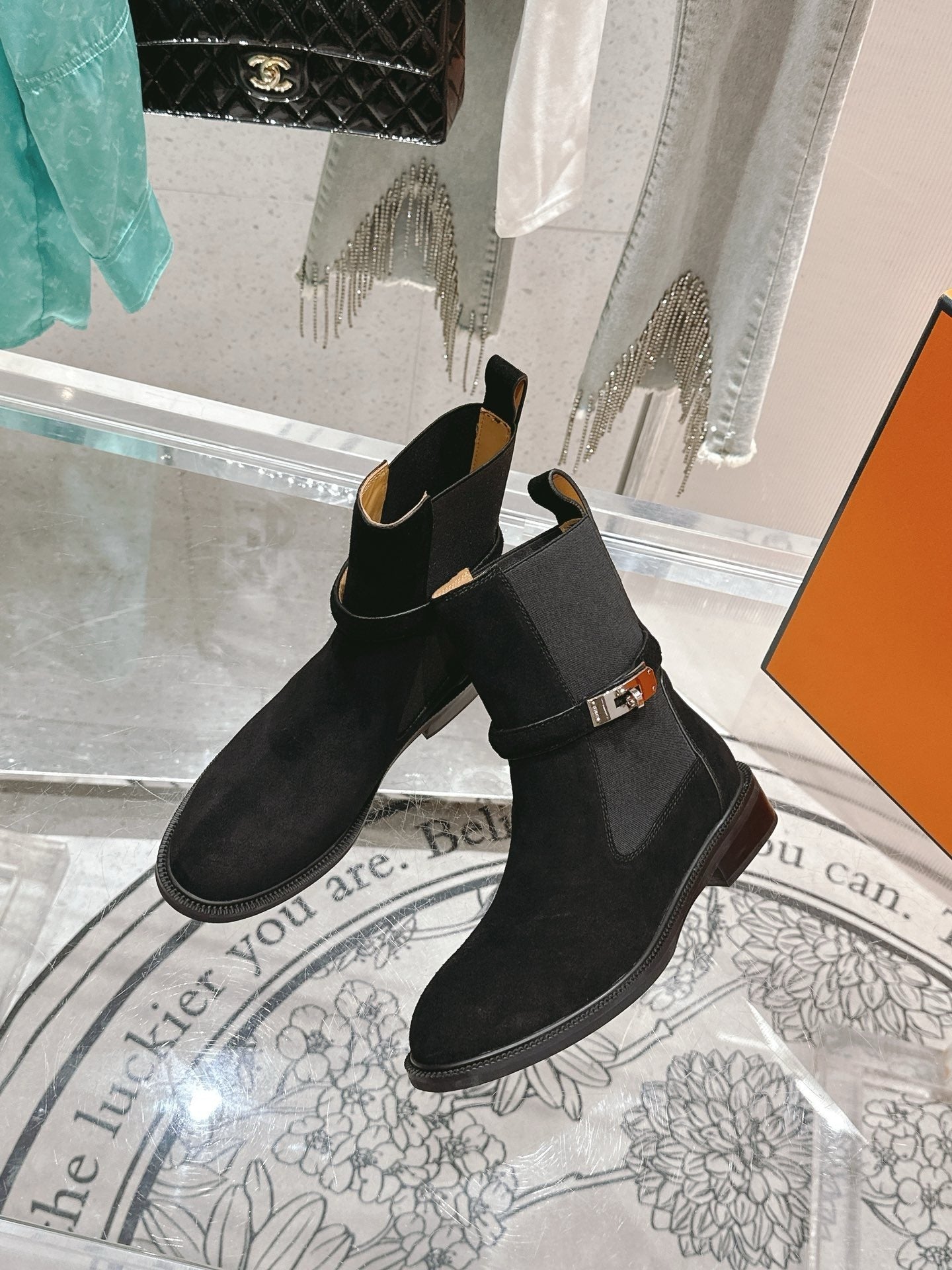 Hermes Suede Boots