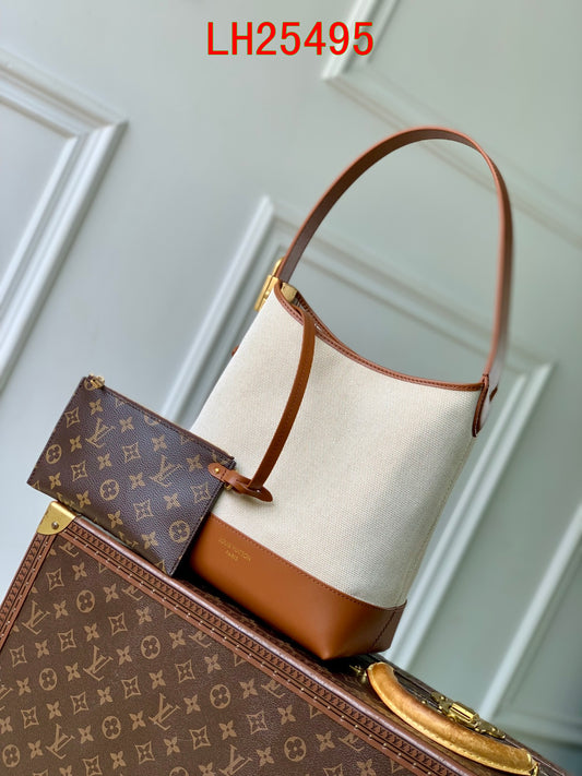 Louis Vuitton Low Key Hobo PM canvas and calf leather