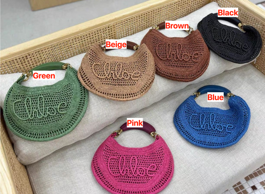 Chloe Summer Banana straw bag