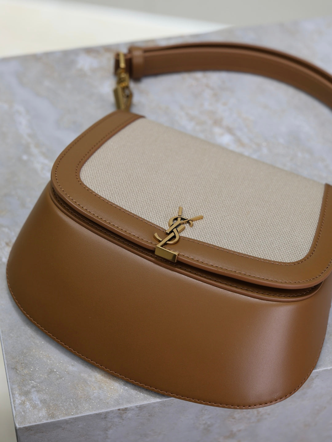 YSL Voltaire Top handle bag canvas