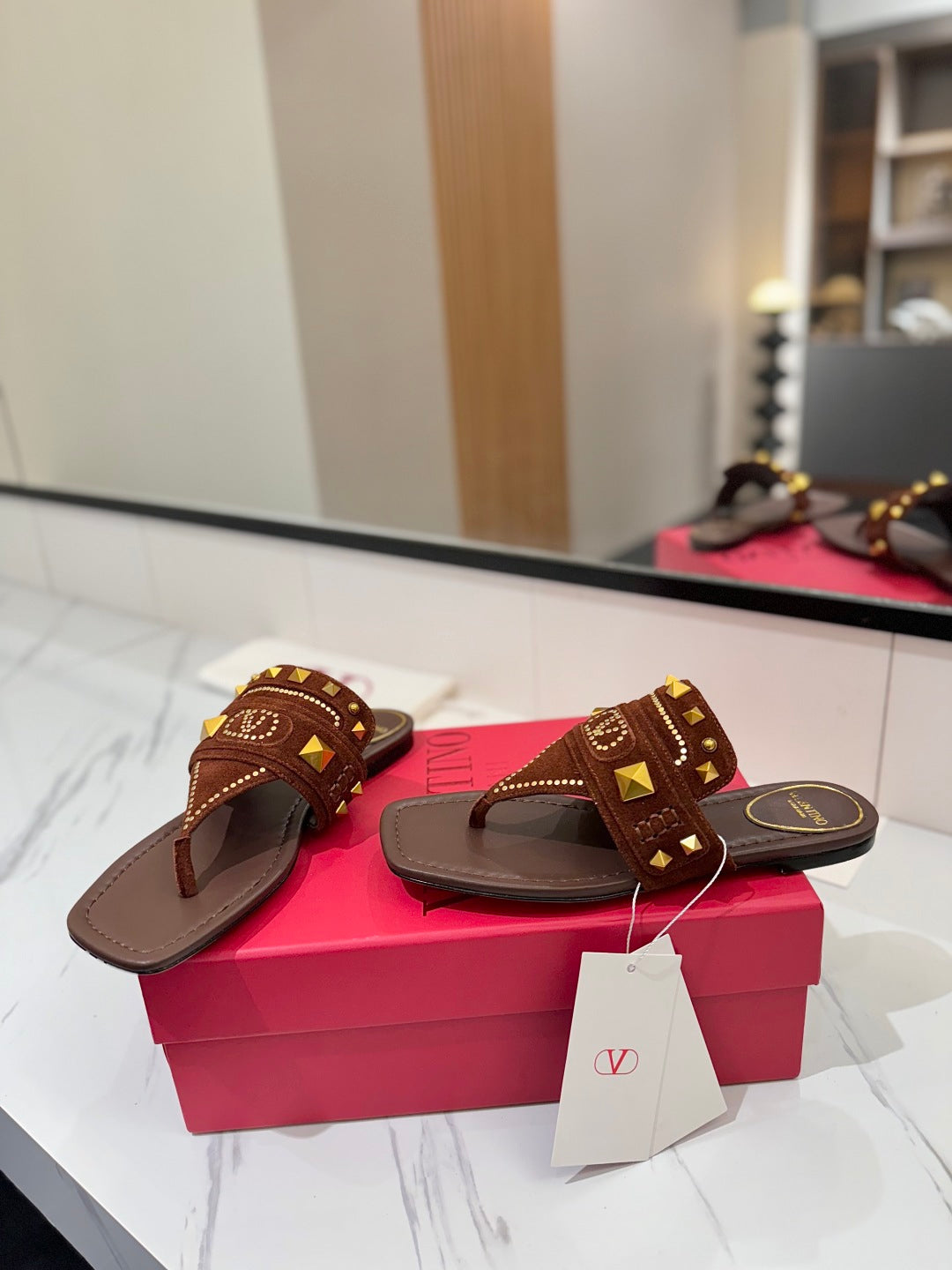Valentino Suede Slides