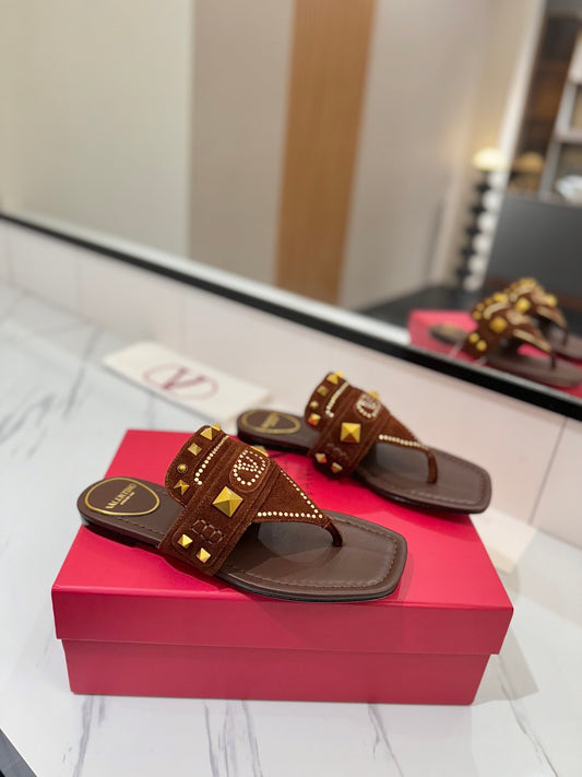 Valentino Suede Slides