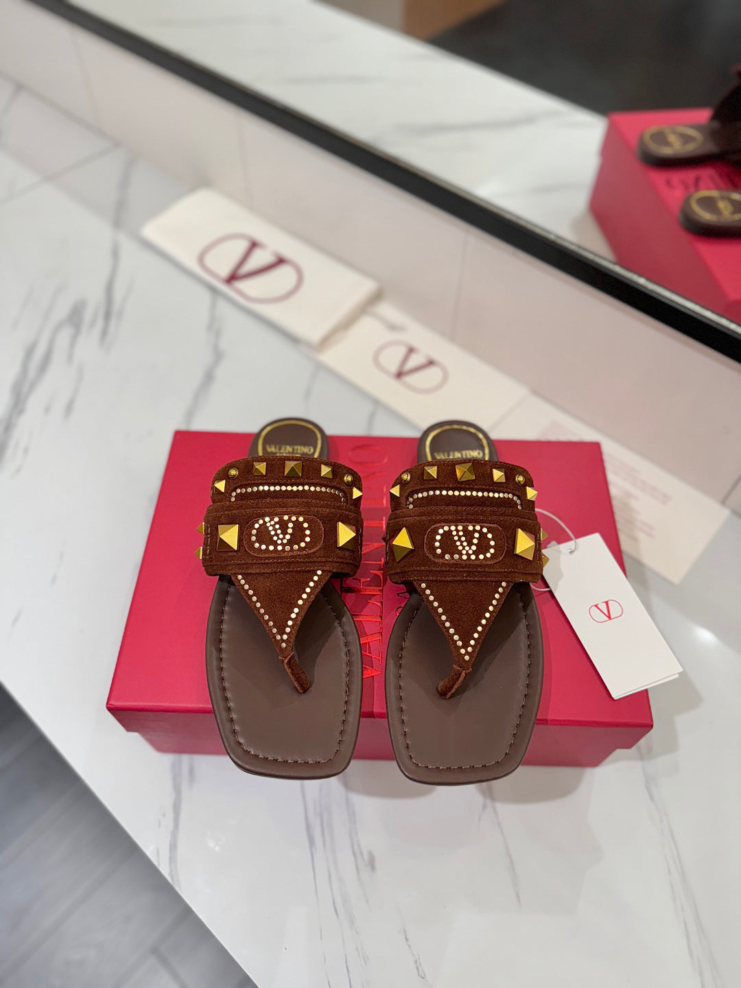 Valentino Suede Slides