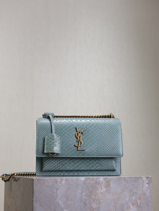 YSL Sunset Crocodile bag
