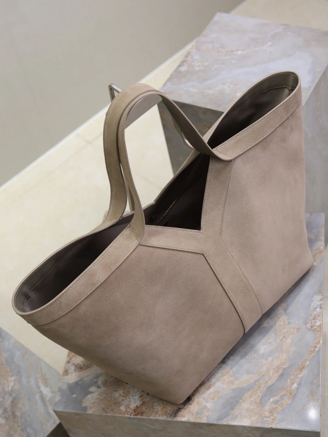 YSL Y large tote suede bag