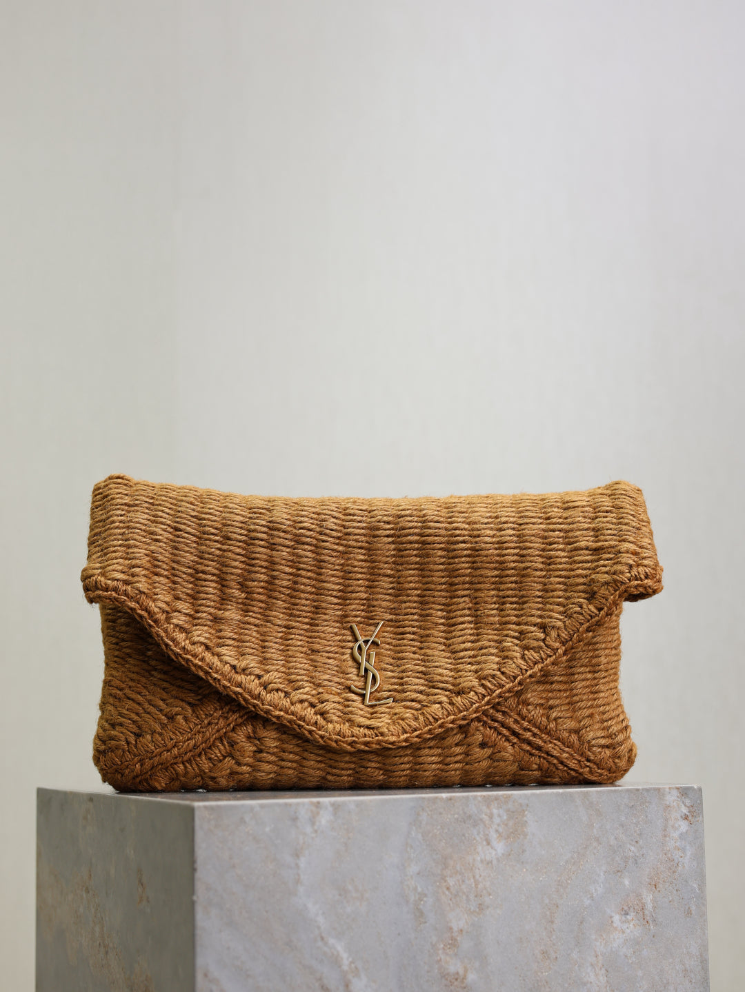 YSL Le Cassandre straw bag