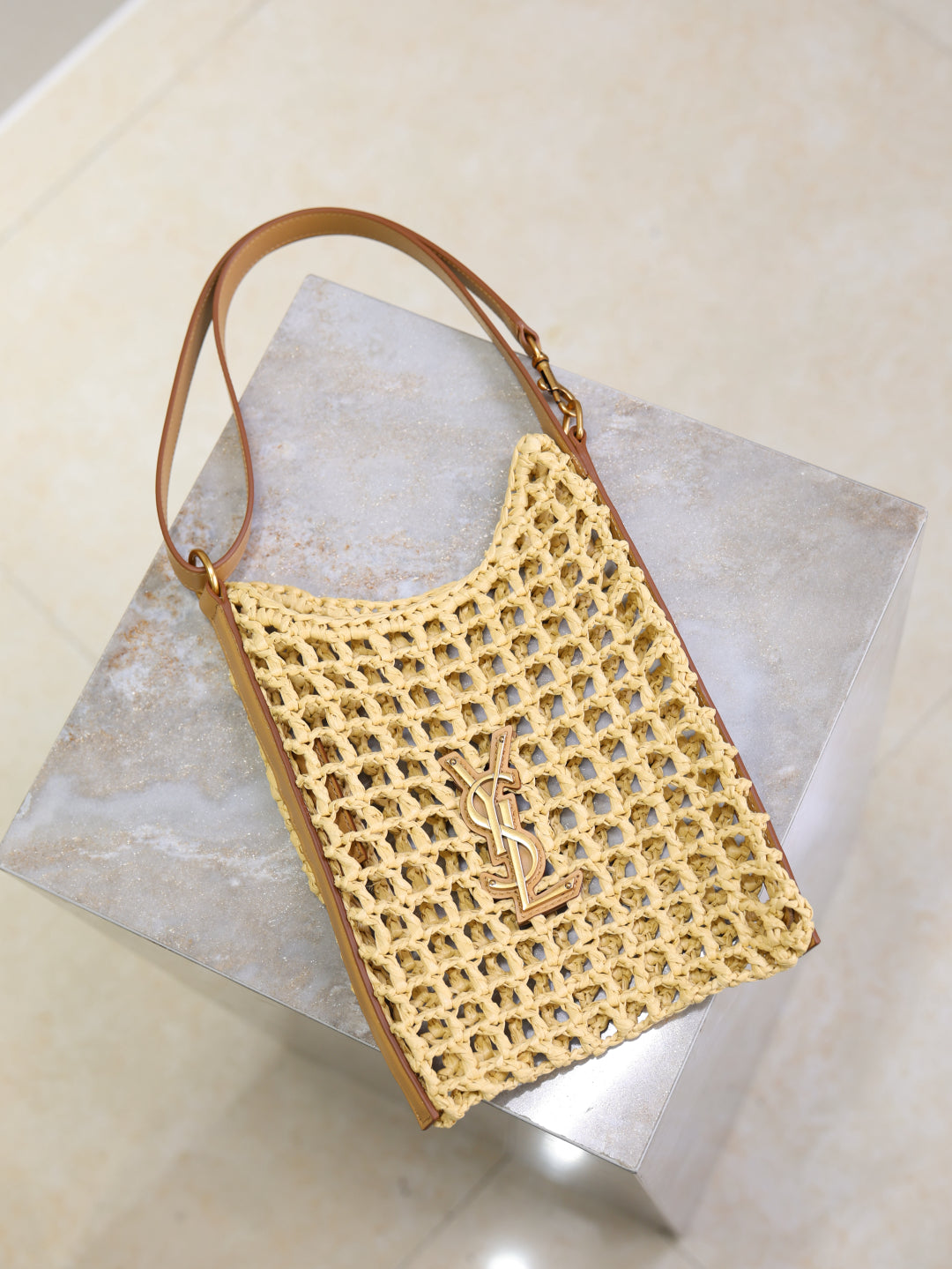 YSL Oxalis Mini straw bag