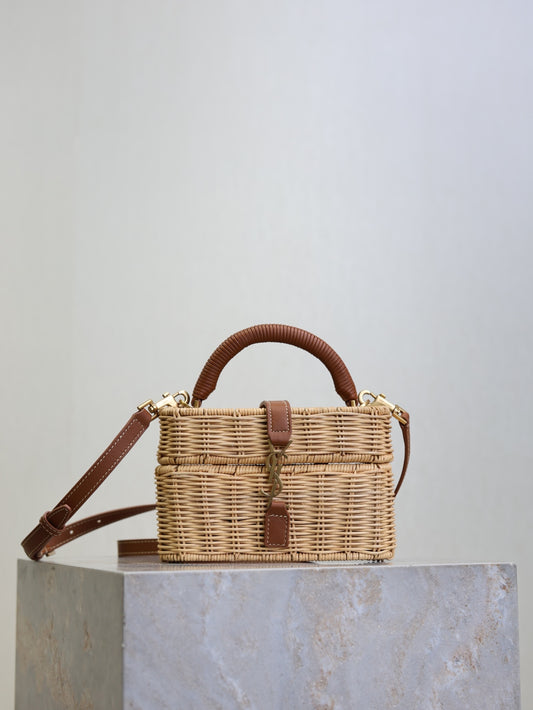 YSL Gaby mini straw bag