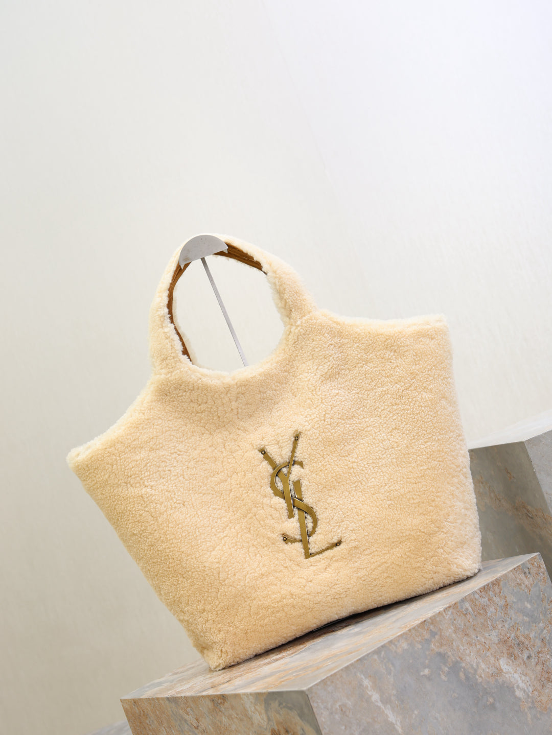 YSL Extra Large Icare Shearling bag