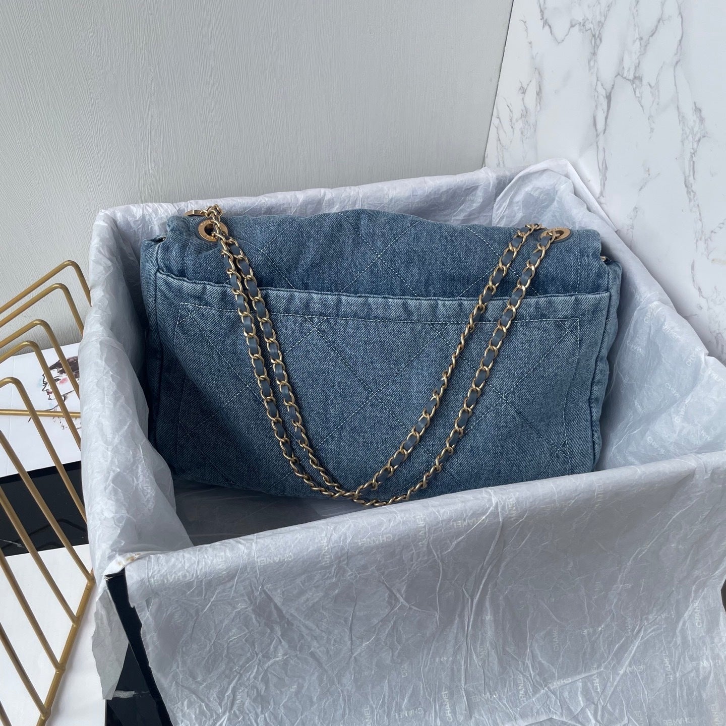 Chanel Maxi denim flap bag