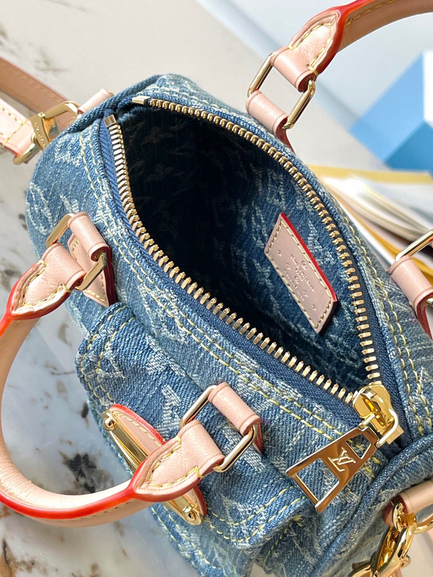 Louis Vuitton Nano Speedy Denim