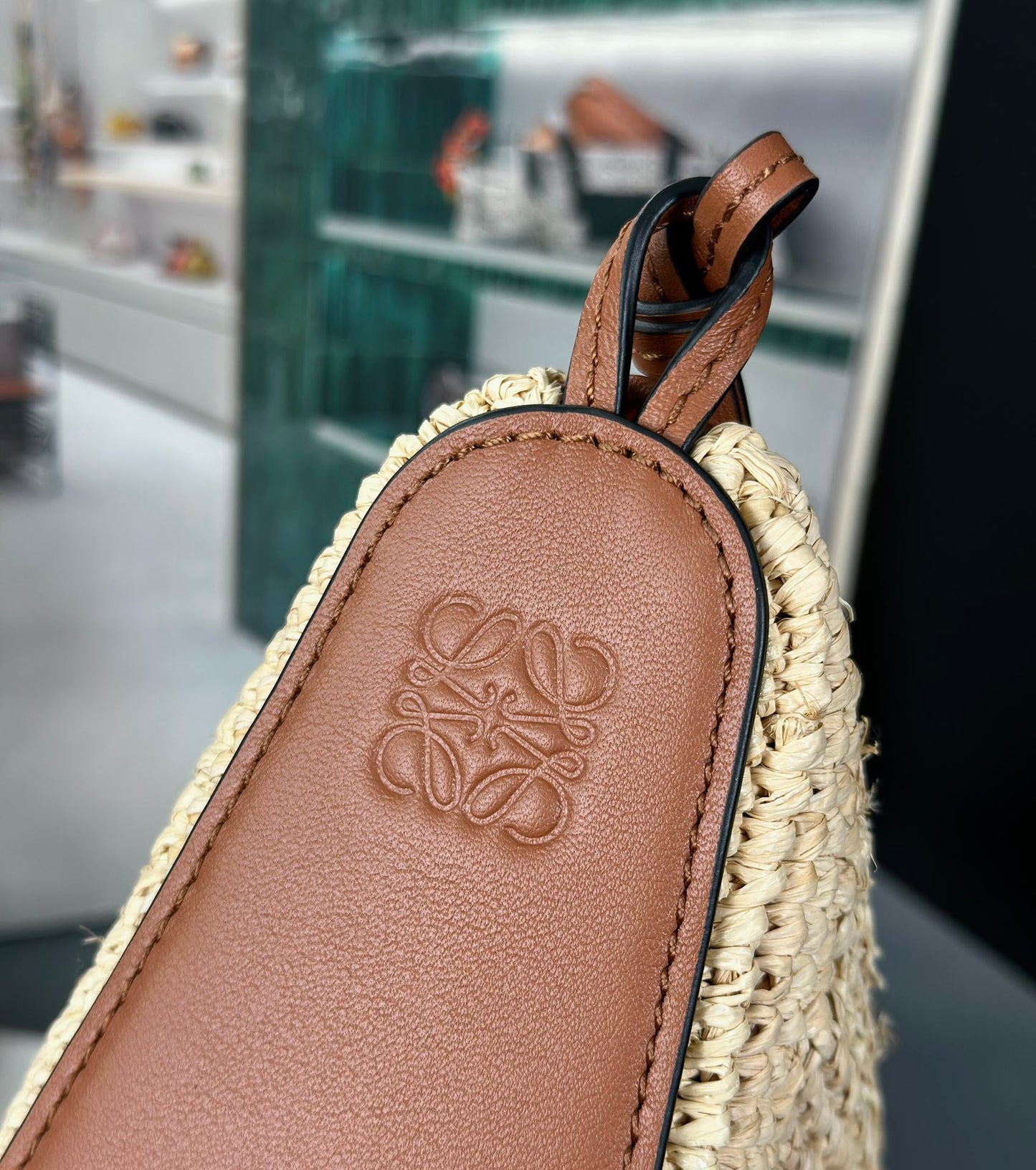 Loewe Hammock Hobo raffia bag