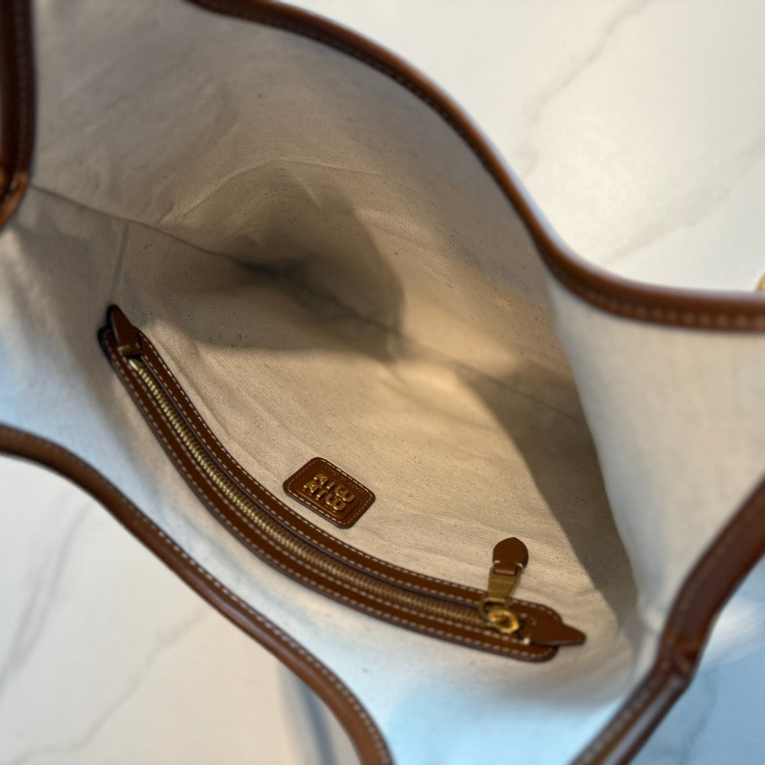 Miu Miu IVY canvas and leather bag