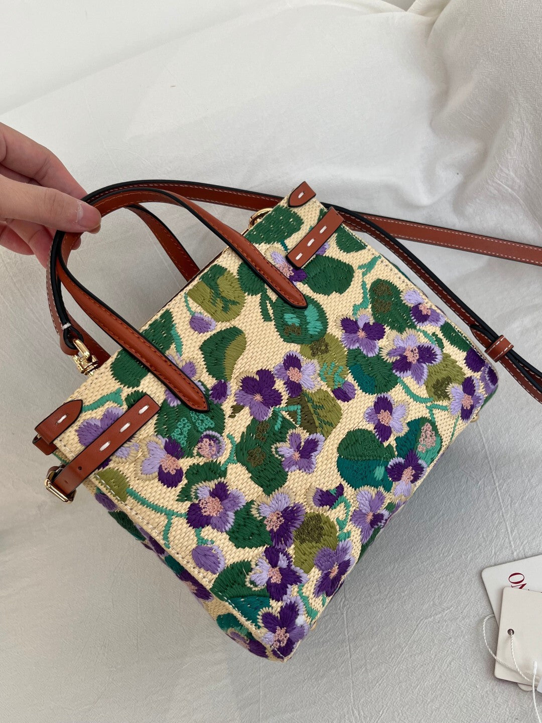 Valentino Canvas Shopping Tote Bag