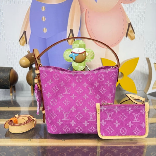 Louis Vuitton All InBB Monogram Fushia Denim