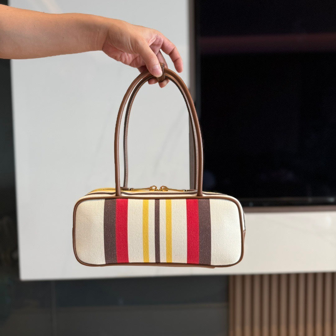 Miu Miu Beau Small canvas and leather bag