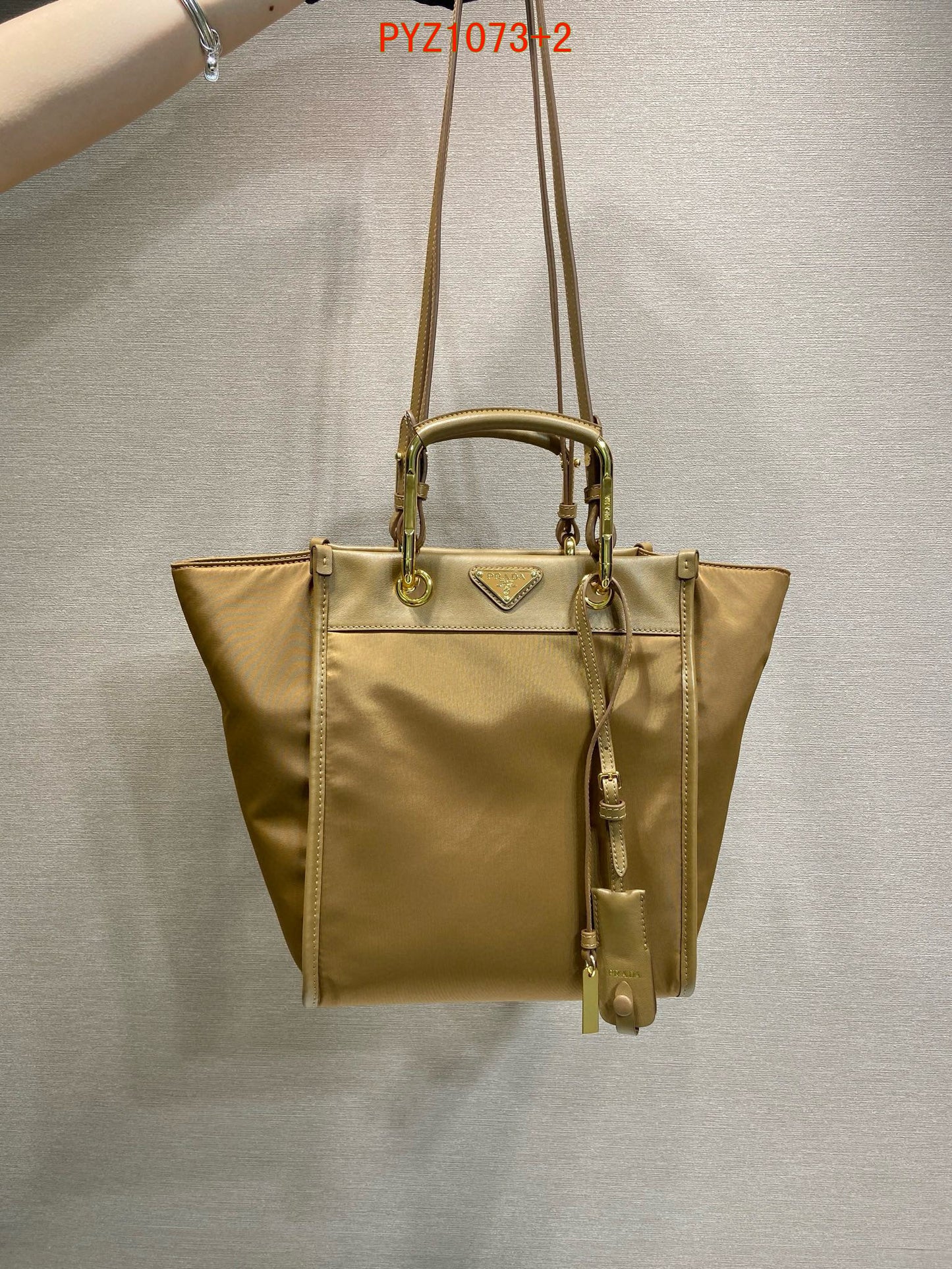 Prada Medium Re-Nylon and leather tote bag