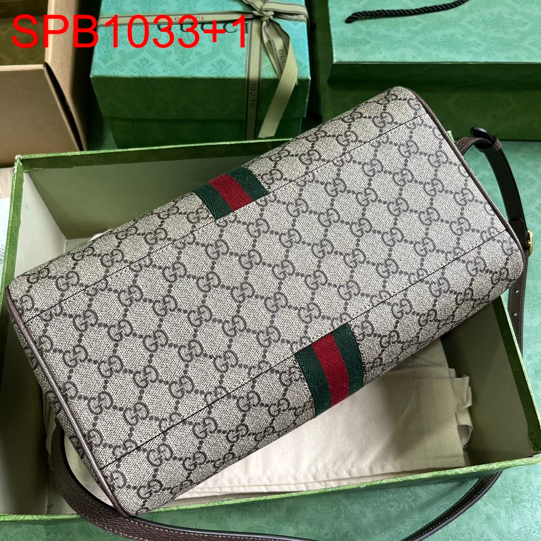 Gucci OPHIDIA GG MEDIUM TOP HANDLE BAG