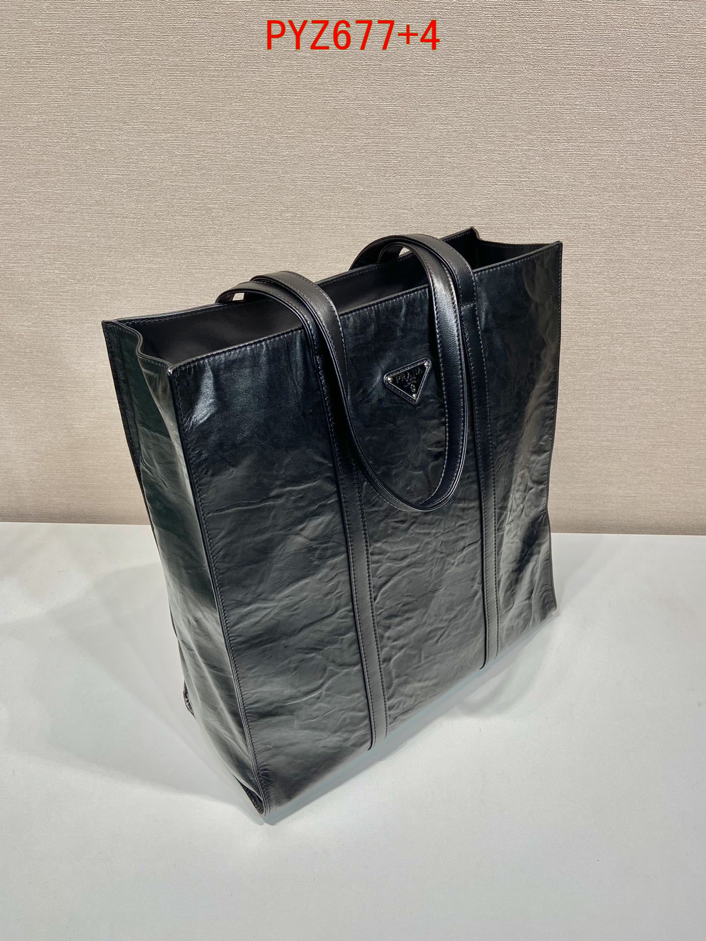Prada Medium antique nappa leather tote bag