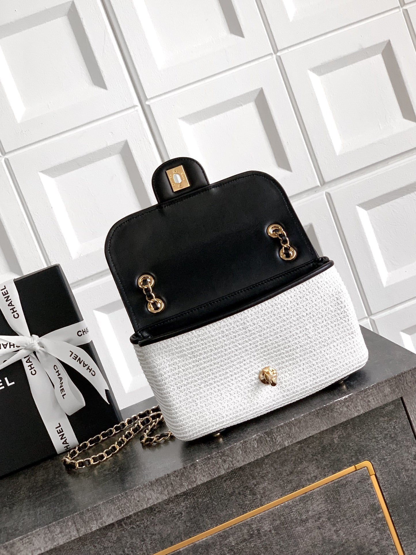 Chanel Small Straw Flap bag