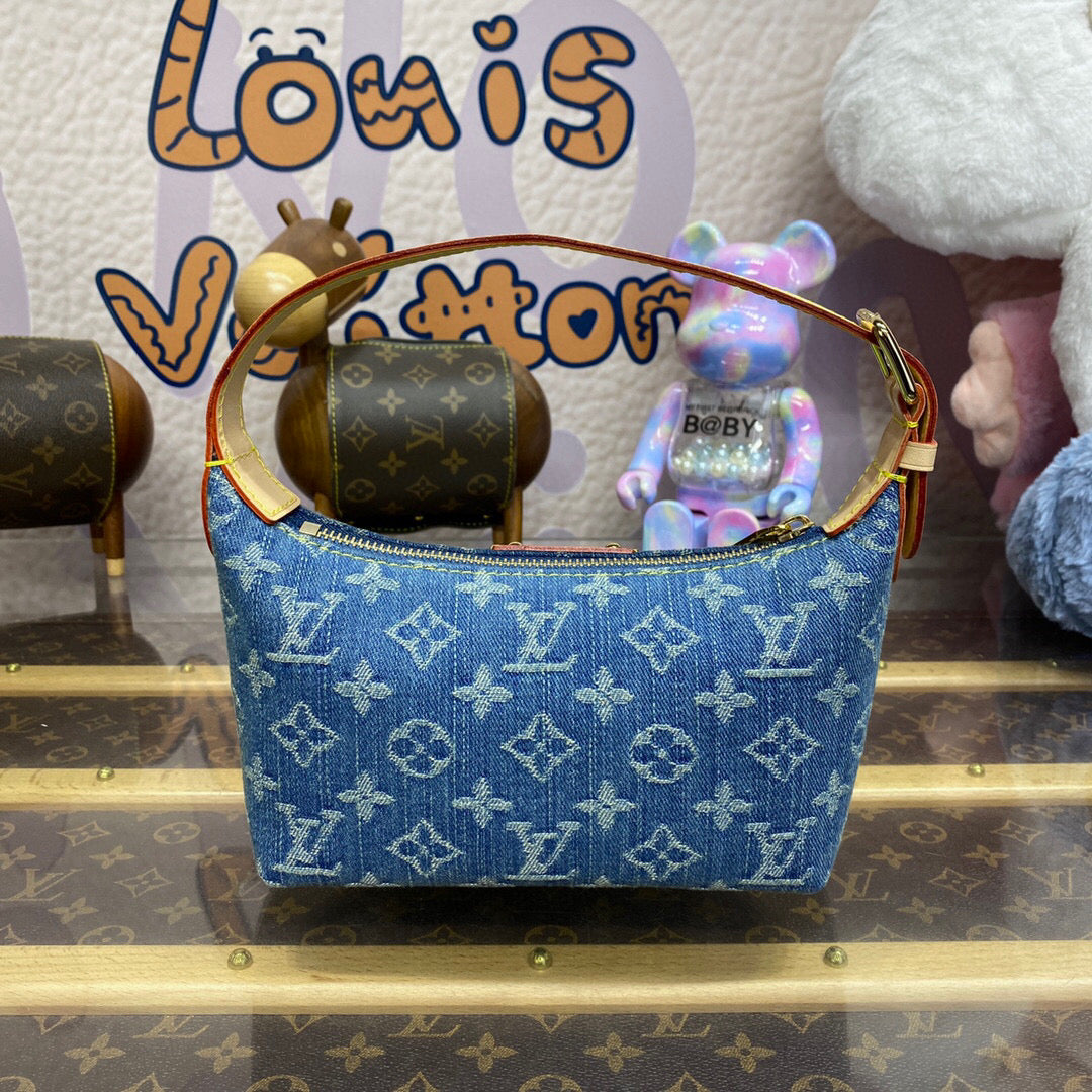 Louis Vuitton Hills Pochette Denim Bag