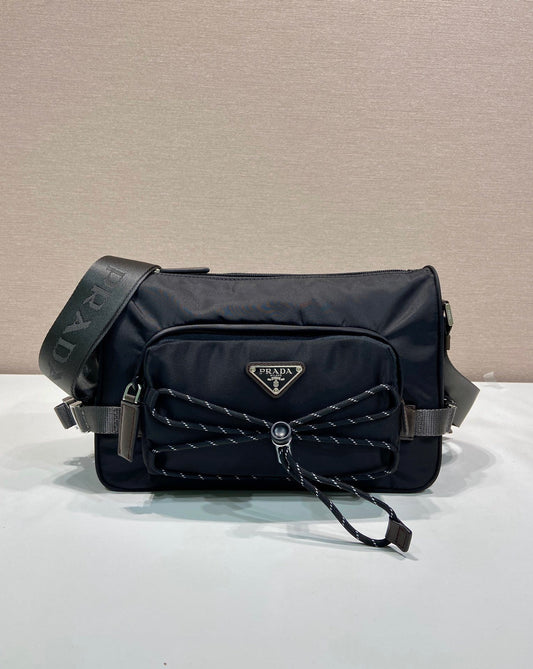 Prada Speedrock Re-Nylon and leather shoulder bag