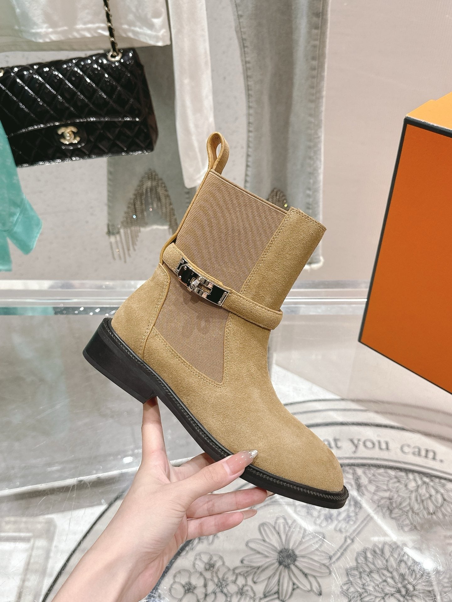 Hermes Suede Boots