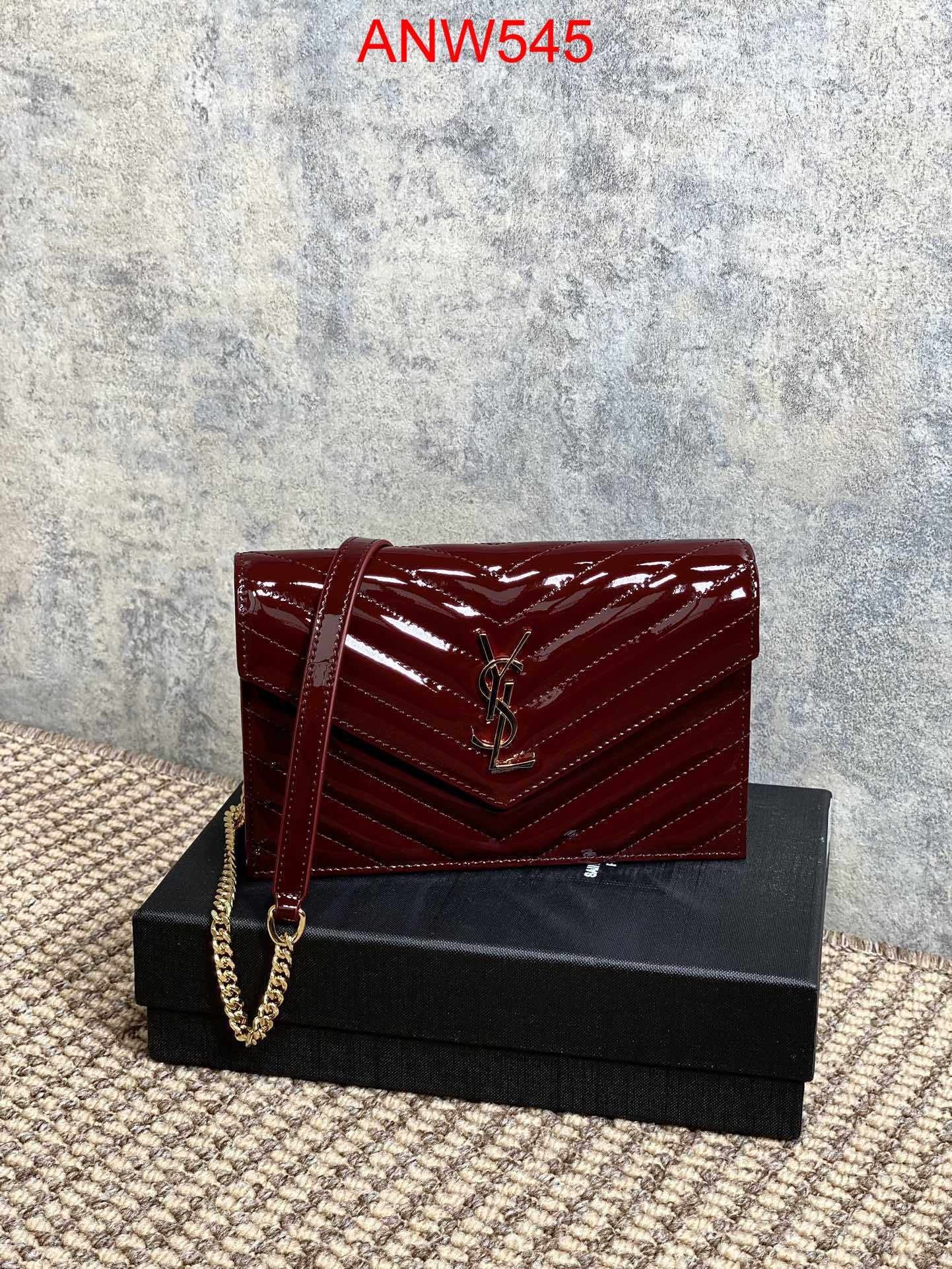 YSL Patent leather Card case wallet