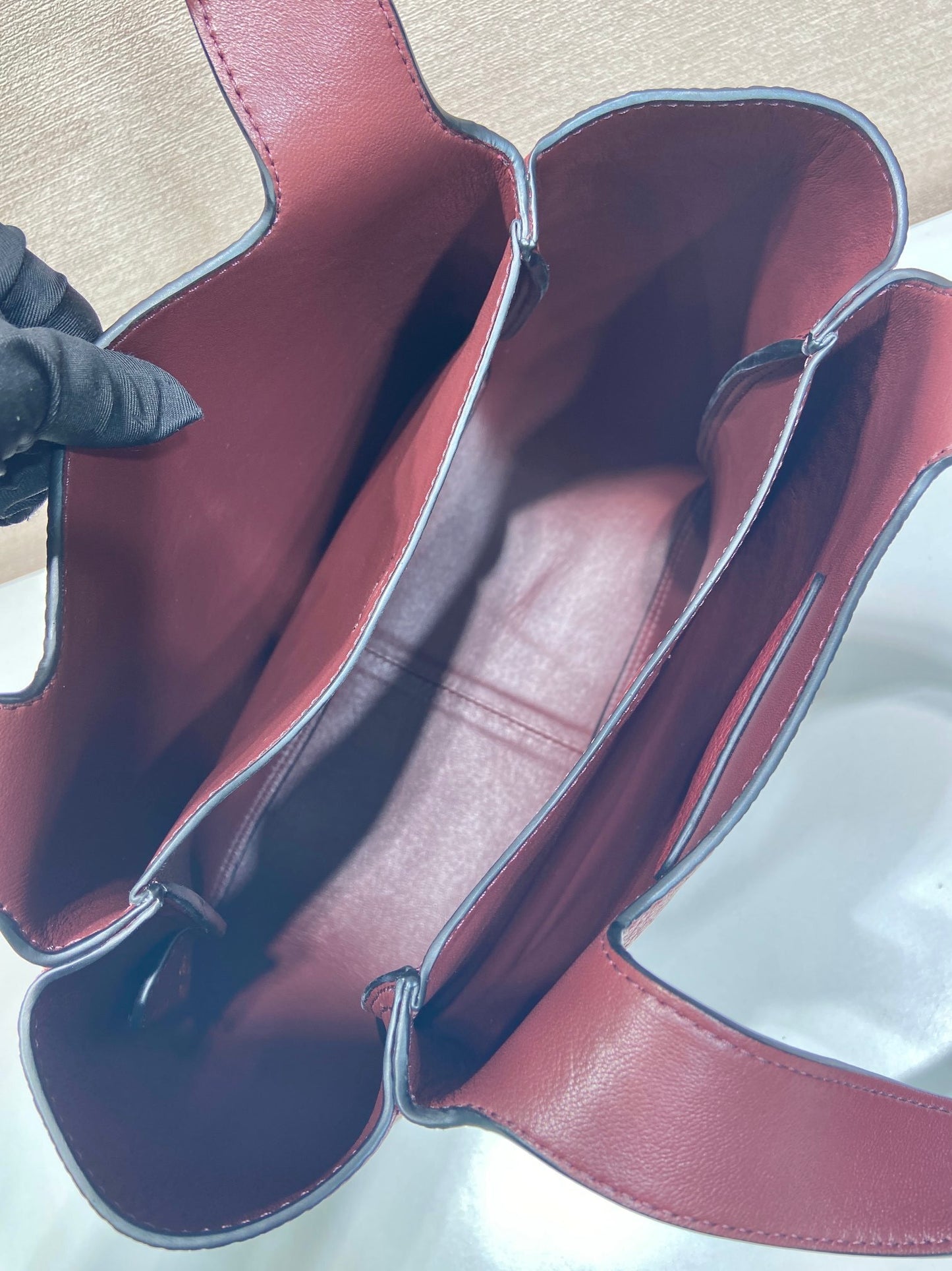 Prada leather top-handle small bag