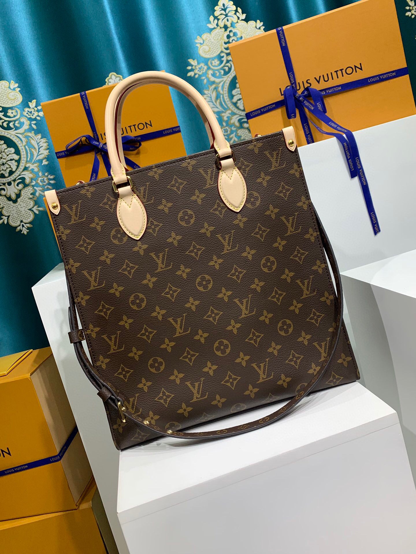 Louis Vuitton Sac Plat BB and PM Monogram