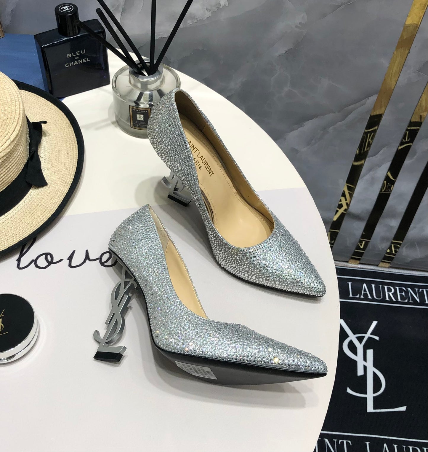 YSL Sparkle Heels