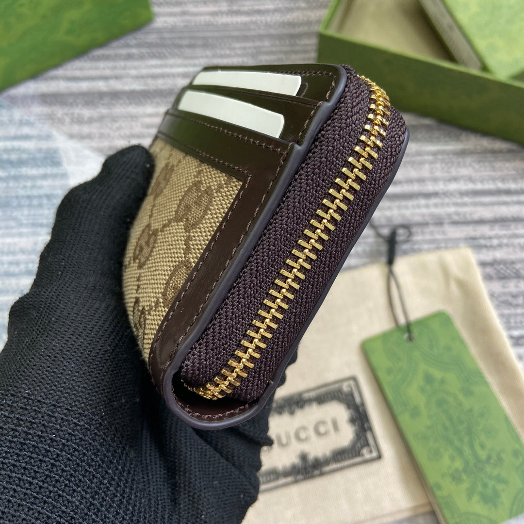 Gucci Luce Mini Zip Wallet/ Card holder