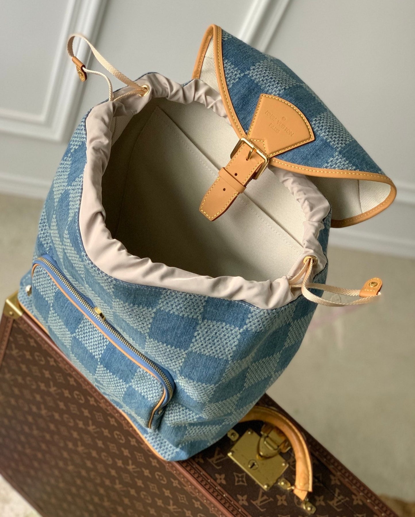 Louis Vuitton montsouris denim backpack
